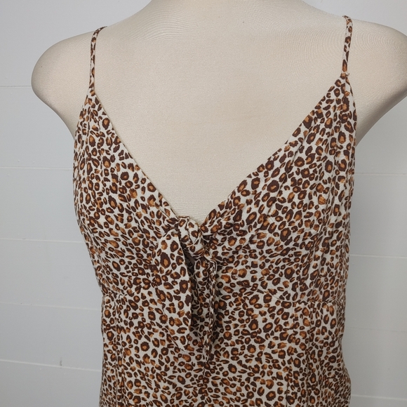 One Clothing cheetah print tie front romper size M - Picture 3 of 13
